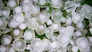 Hail damages roofs during storms.