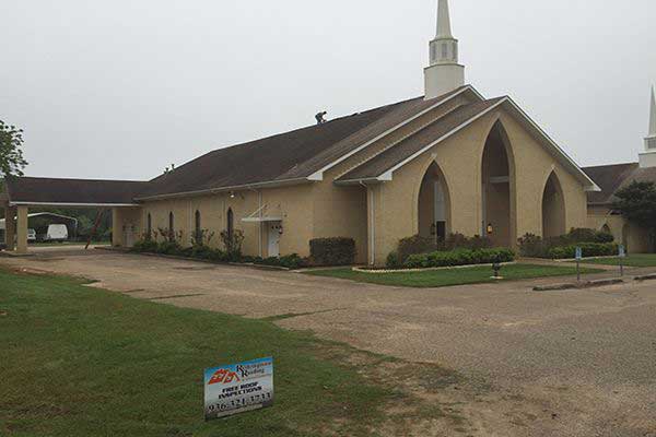 Commerical roof replacements include churches.